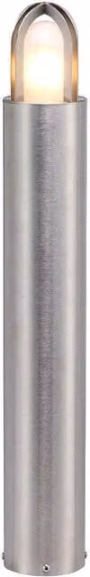 Netlighting Paignton Outdoor Bollard in Grey Stainless Steel with IP55 Rating