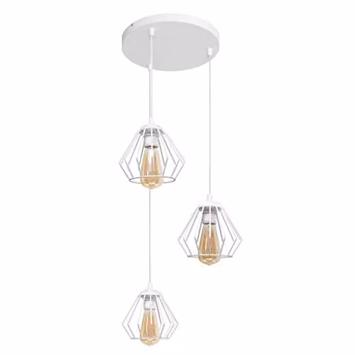 Netlighting Helam Agat Cluster Pendant Ceiling Light in White, Diameter: 38 cm
