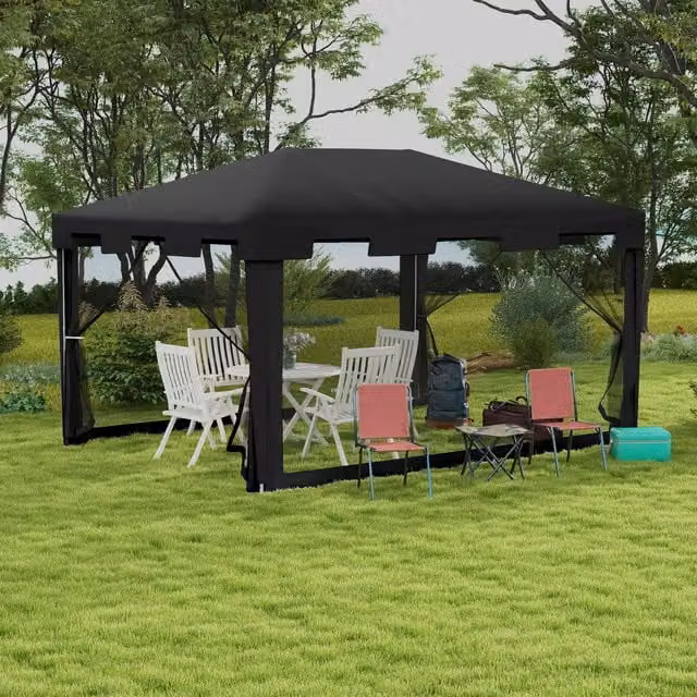 Outsunny Outdoor Party Tent Shelter 84C-022V03WT in Grey