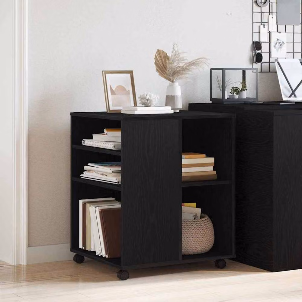 Berkfield Home Modern Storage Cabinet in Black Oak, W: 60 cm, D: 53 cm, H: 72.5 cm – 3