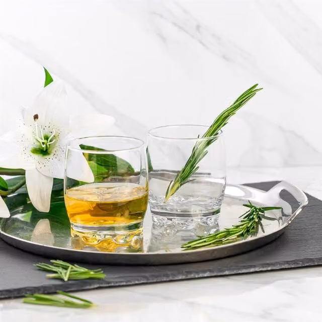 LAV Transparent Yellow Tumbler Glasses, 290ml, Pack of 6