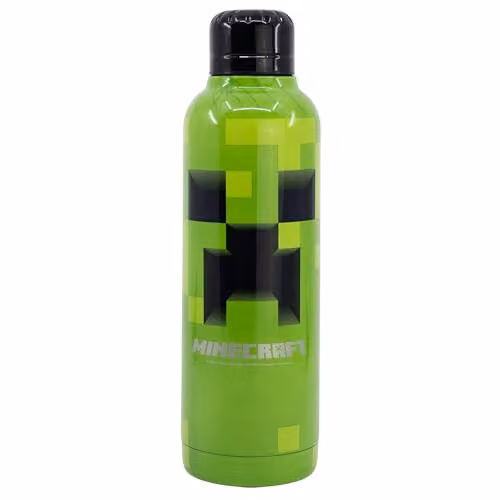 Minecraft Green Vacuum Insulated Stainless Steel Thermos Bottle 515 ml