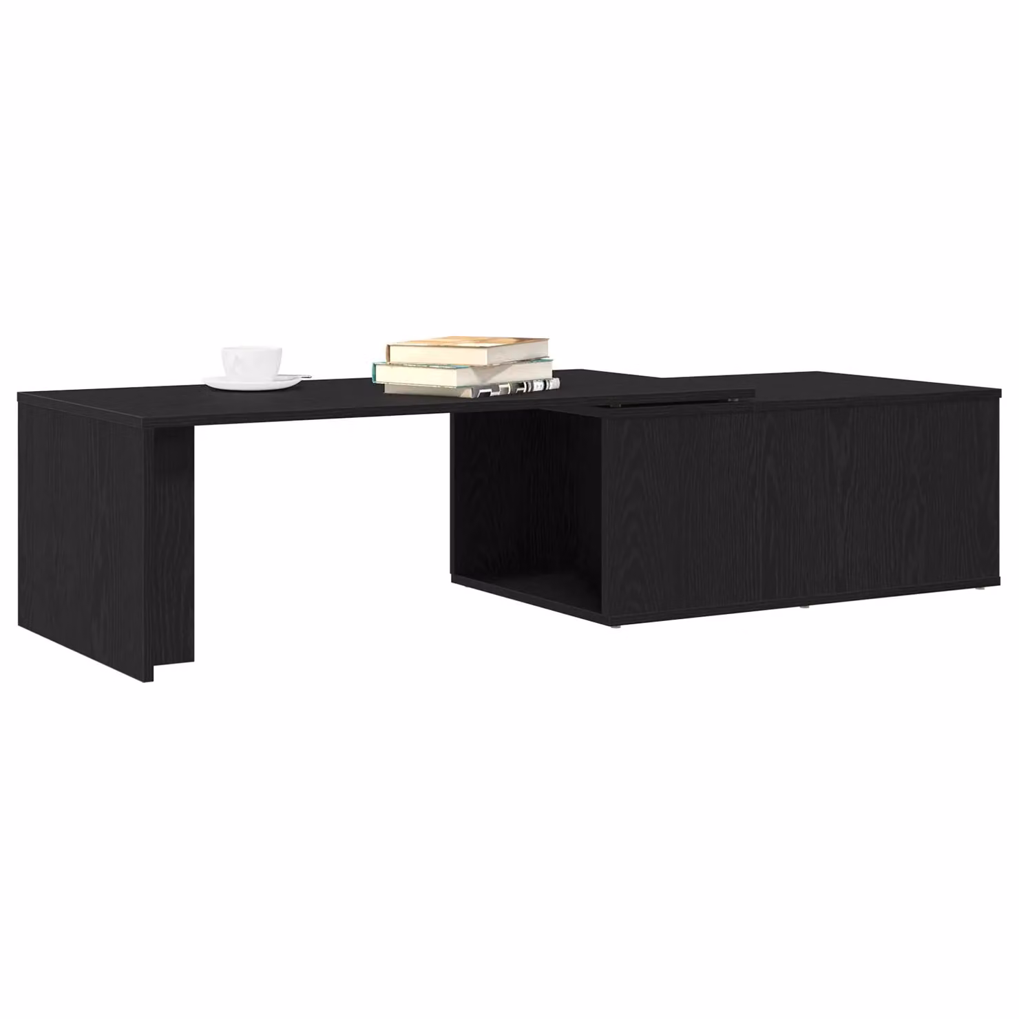 Berkfield Home Black Oak Coffee Table, W/D/H: 150 x 50 x 35 cm – 2