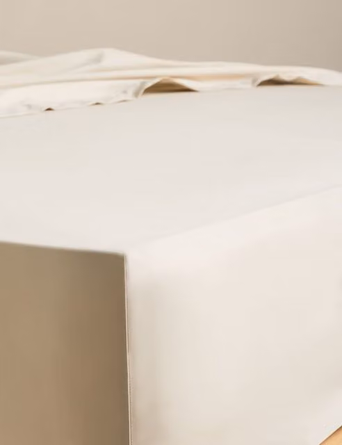 M&S Egyptian Cotton 230 Thread Count Extra Deep Fitted Sheet, Champagne, W: 200 cm x D: 200 cm