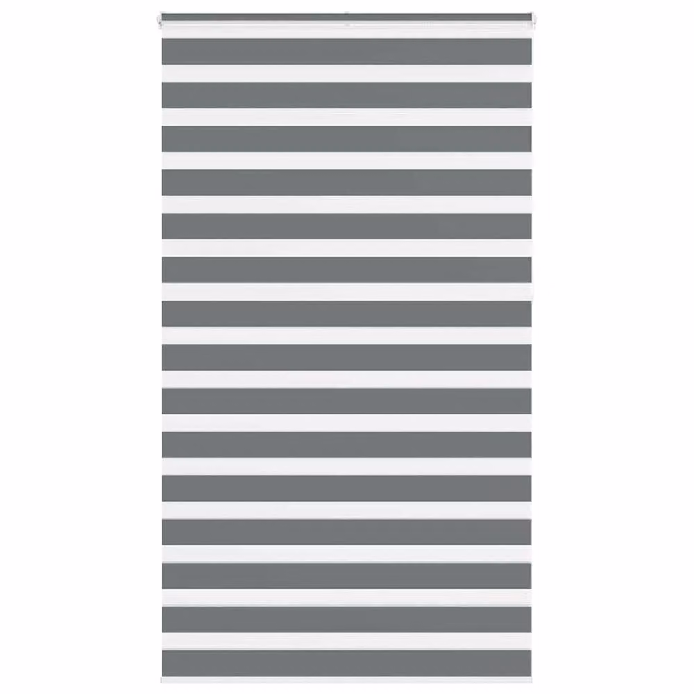 Berkfield Home Elegant Zebra Blind in Dark Grey, W: 125 cm, H: 230 cm – 2
