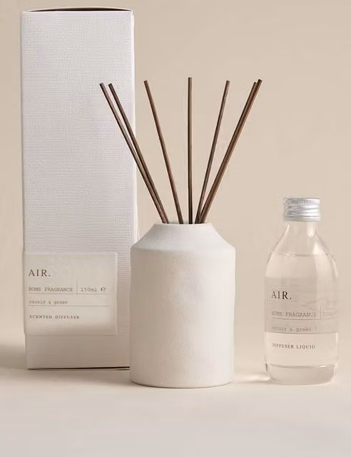 Teraire Air Ceramic Reed Diffuser, White, 150ml, Fruity and Fresh Scent