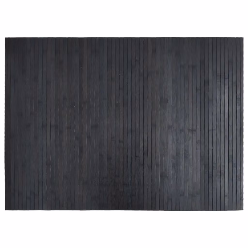 Berkfield Home Rectangular Grey Bamboo Rug W: 70 cm, D: 100 cm – 2