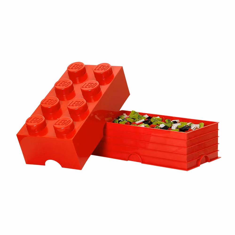 LEGO Red Stackable Brick Storage 8-Pack – 2