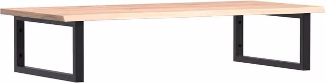 Berkfield Home Wall Mounted Basin Shelf in Natural Oak and Steel – 1