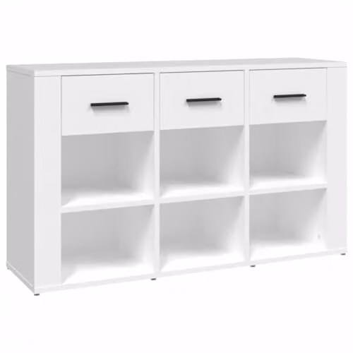 vidaXL Revera White Sideboard in Multilayer Wood, W/D/H: 100 x 30 x 59.5 cm