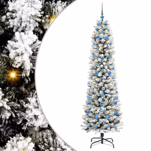 vidaXL Artificial White Christmas Tree, Height: 210 cm