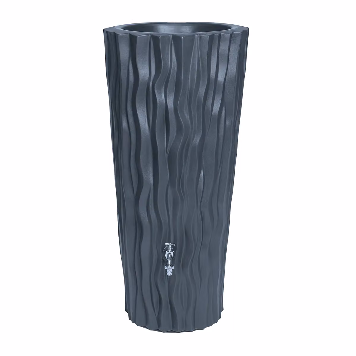 Charles Bentley Alana Flower 160L Plastic Rain Barrel with Filter in Blue and Anthracite – 2