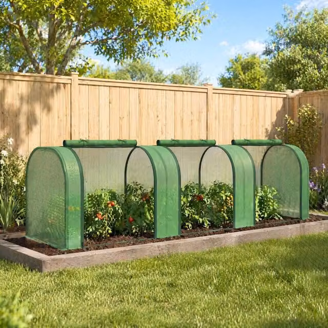 STILVORA Mini Greenhouse with Zipped Doors in Green, W/D/H: 100 x 80 x 100 cm – 1