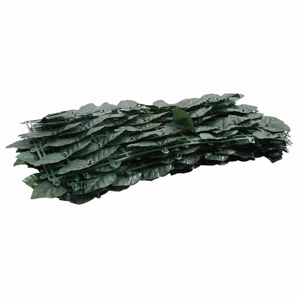 Berkfield Home Artificial Hedge Balcony Screen with Dark Green Leaves, W: 200 cm, H: 150 cm – 2