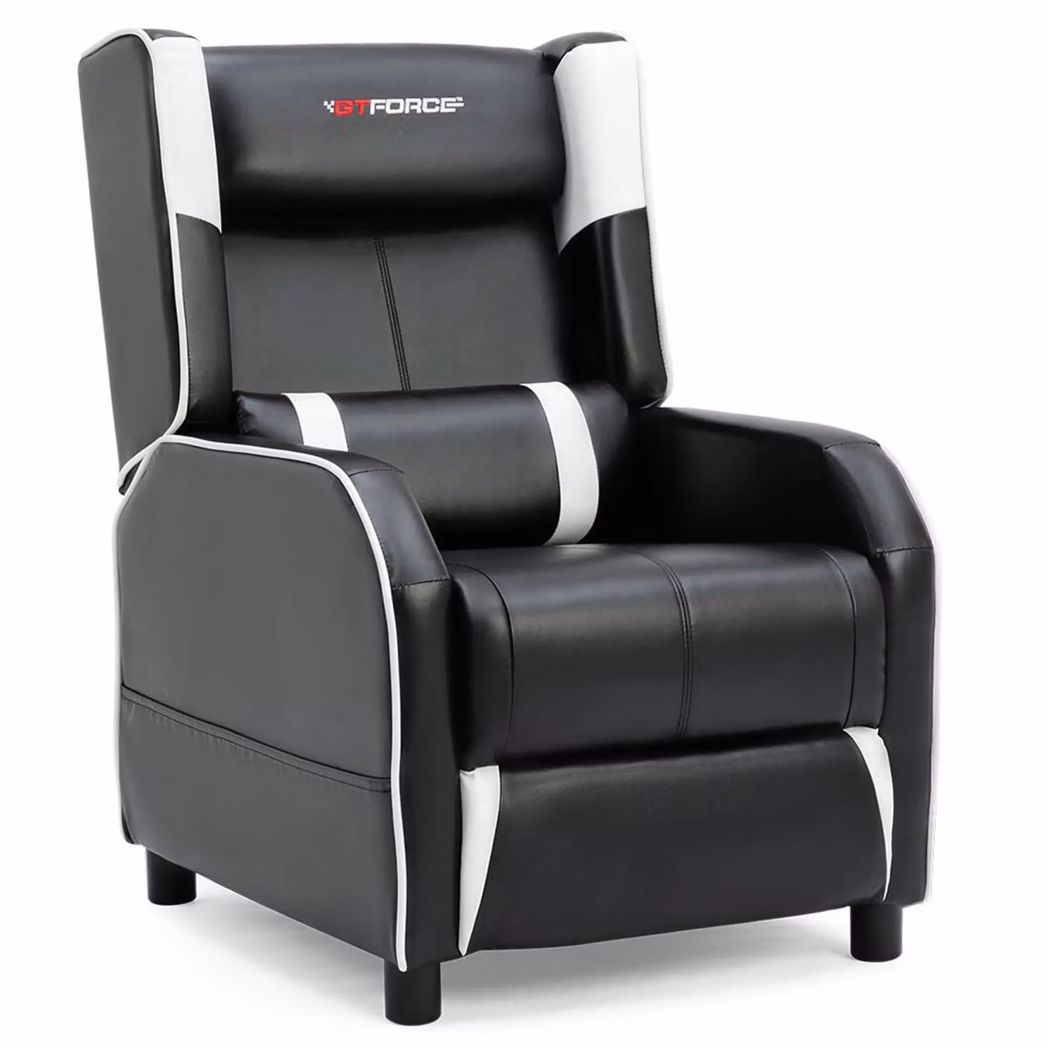 GTForce Ranger X Faux Leather Recliner Gaming Chair in White and Black – 2