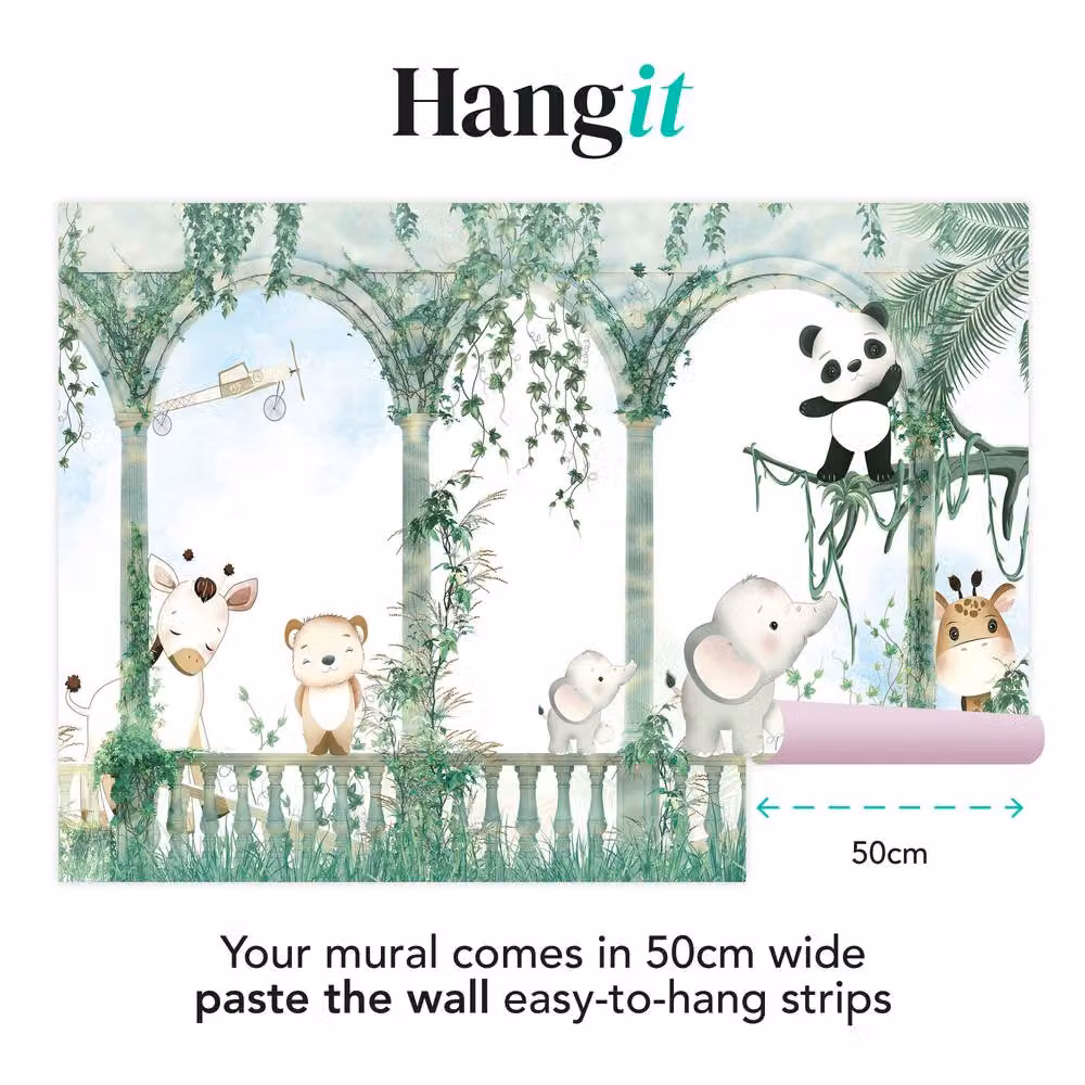Superfresco Easy Animal Arch Green Print Wall Mural W: 300 cm, H: 280 cm – 2