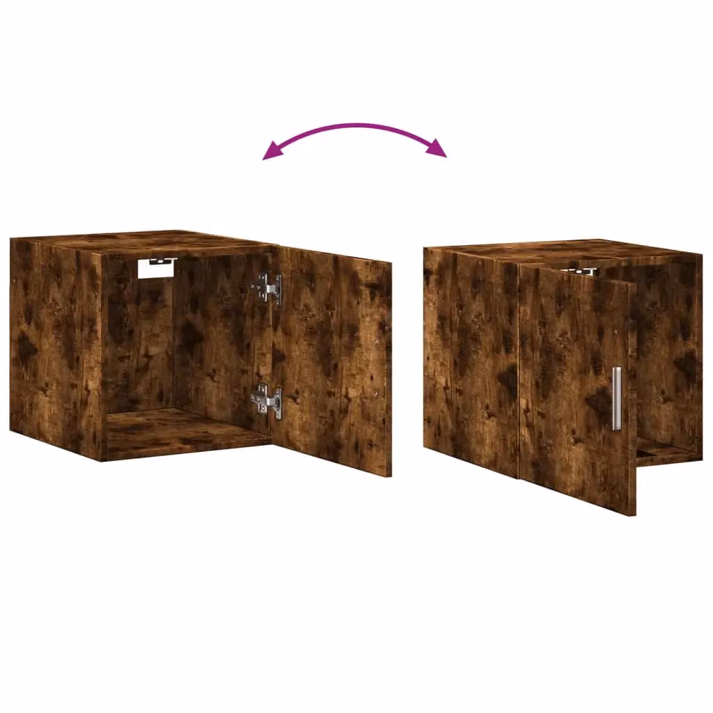Berkfield Home Wall Cabinet in Smoked Oak Brown, W/D/H: 40 x 40 x 42.5 cm – 5