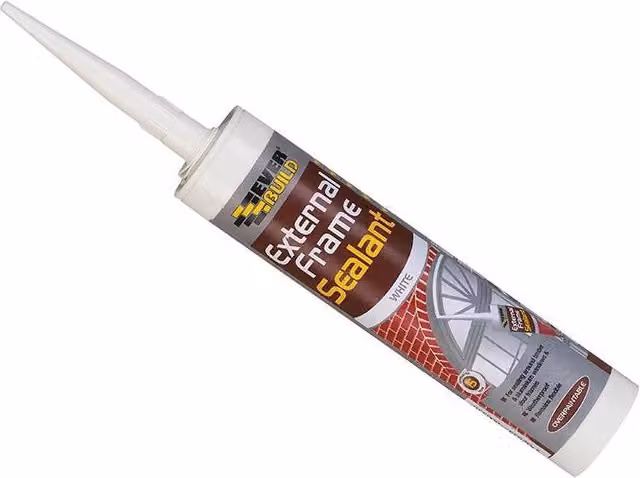Everbuild Mould-Resistant Acrylic External Frame Sealant, White, 290ml (Pack of 2)