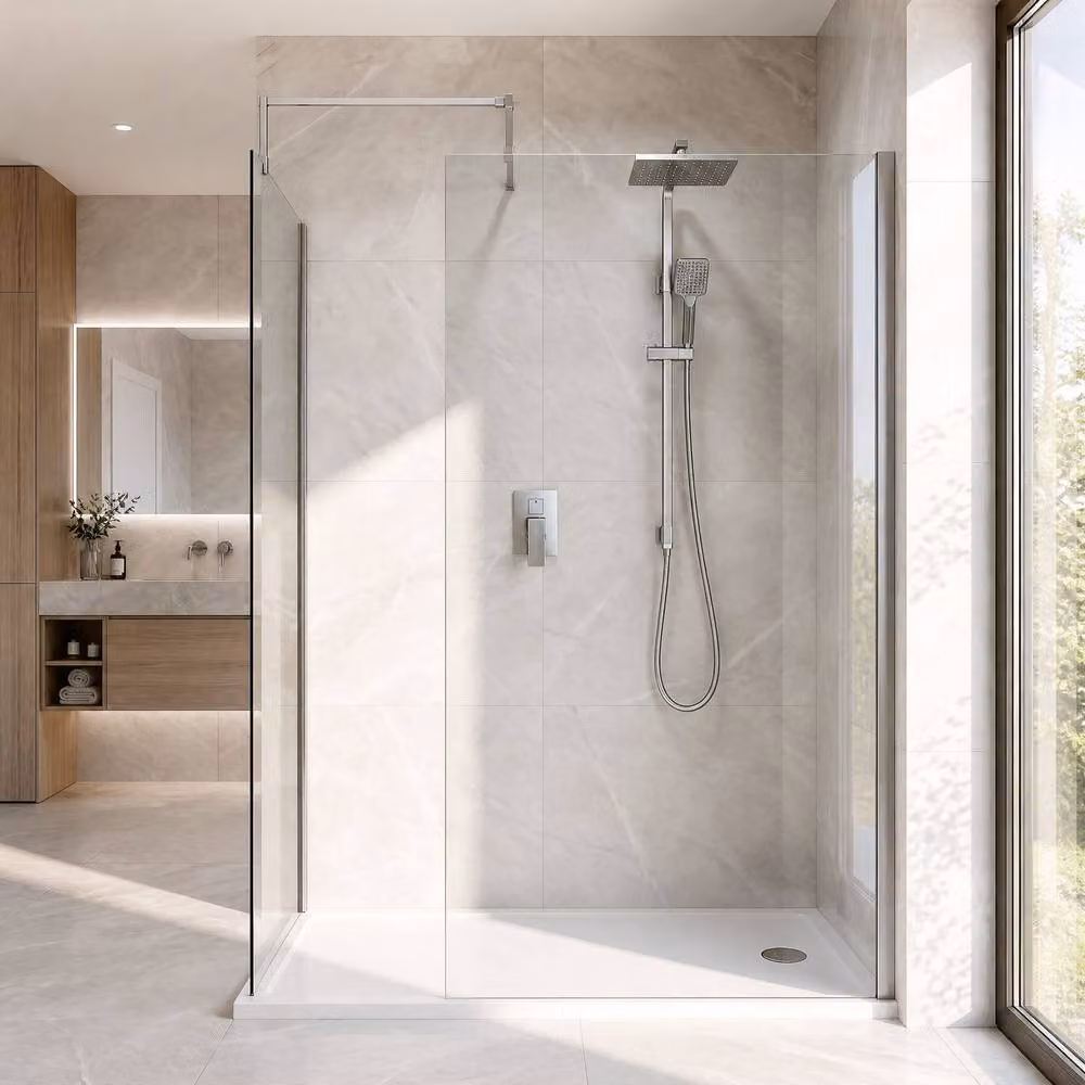 Balterley Walk-In Wetroom Bundle, Silver and Chrome, W: 170 cm, D: 70 cm – 1