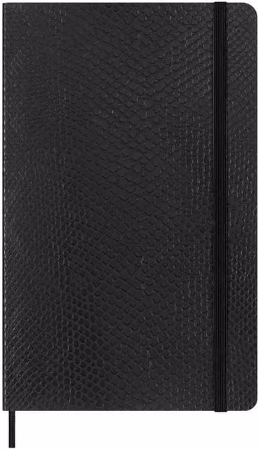 Moleskine Vegea Boa Soft Cover Faux Leather Notebook in Black