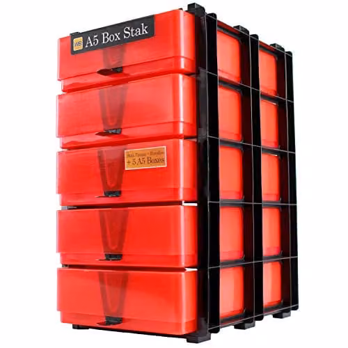 WestonBoxes A5 Craft Storage Unit in Red – 1