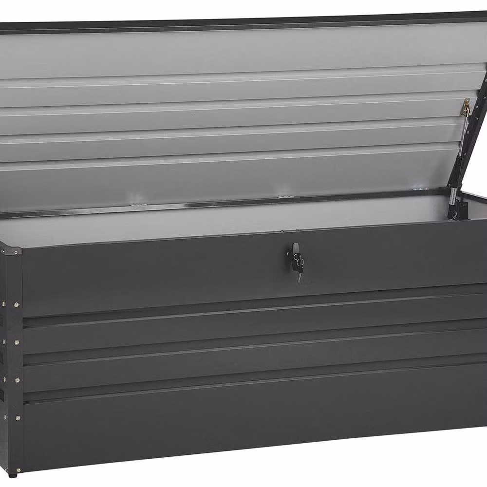 Wyld and Coco 600L Galvanised Steel Outdoor Storage Box in Grey – 2