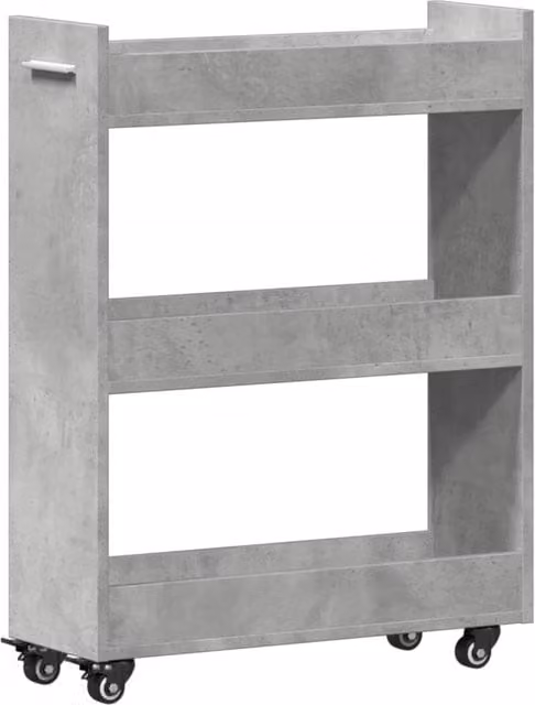 Berkfield Home Cabinet with Wheels in Concrete Grey, W/D/H: 60 x 22 x 79 cm – 1