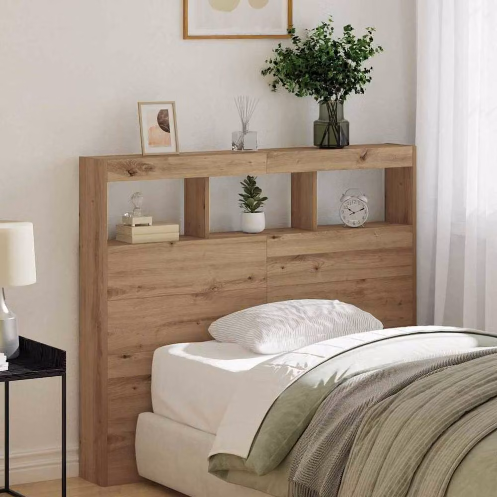 Berkfield Home Artisan Oak Headboard in Brown – 2