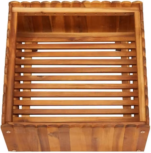 Berkfield Home Garden Raised Bed in Brown Solid Acacia Wood, W/D/H: 50 x 50 x 25 cm – 1