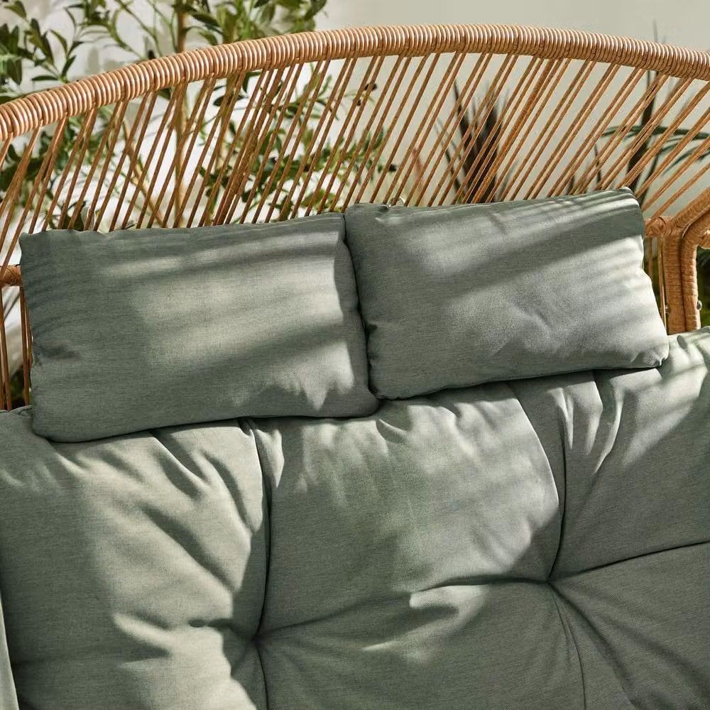 FurnitureboxUK Egg Outdoor Garden Double Chair in Green – 3