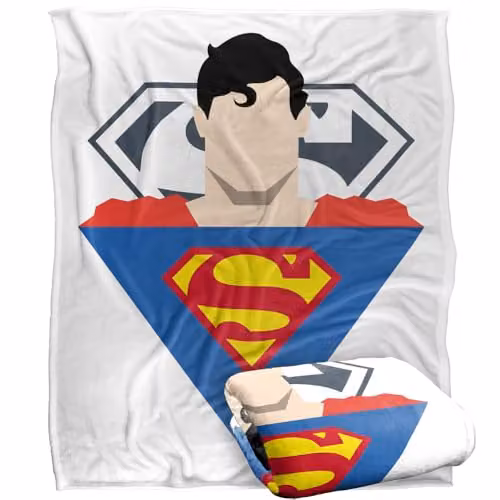 Warner Bros. Superman Silky Touch Super Soft Fleece Throw Blanket, Multicolour, W: 127 cm x H: 152.4 cm