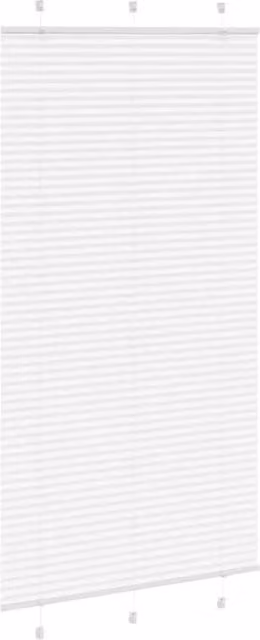Berkfield Home White Pleated Fabric Blind W: 110 cm, H: 200 cm