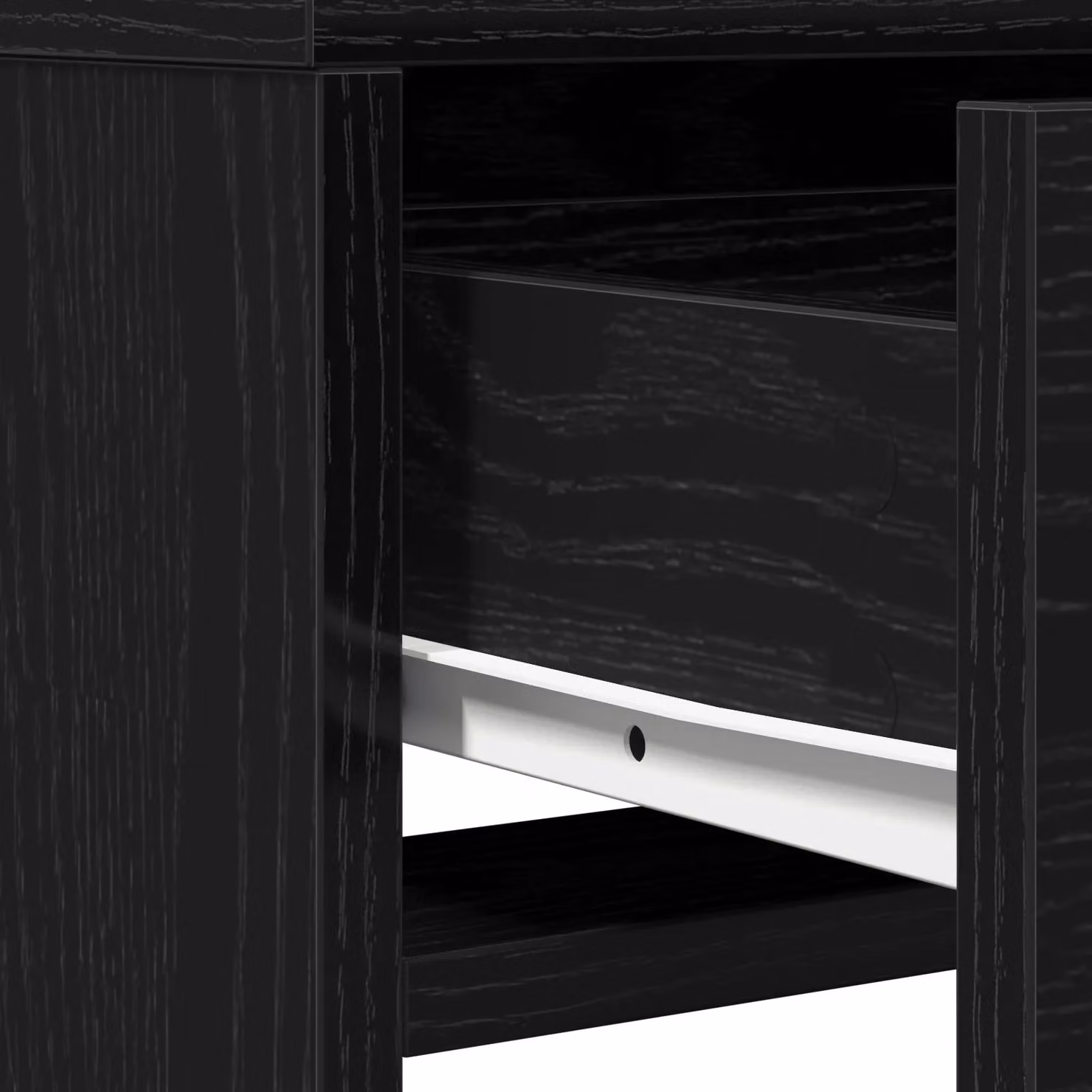 Berkfield Home Hollywood LED Makeup Table in Black Oak, W: 50 cm, D: 41 cm, H: 135 cm – 3