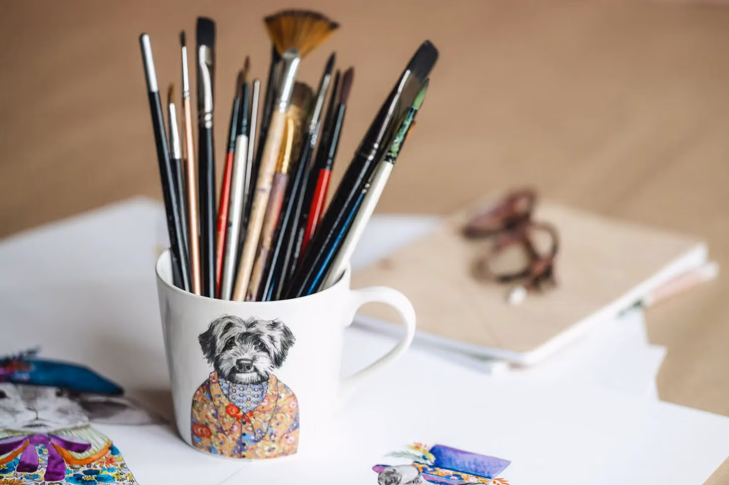 Mikasa Tipperleyhill Cockapoo Print Bone China Mug, 380ml, White and Multicolour – 6