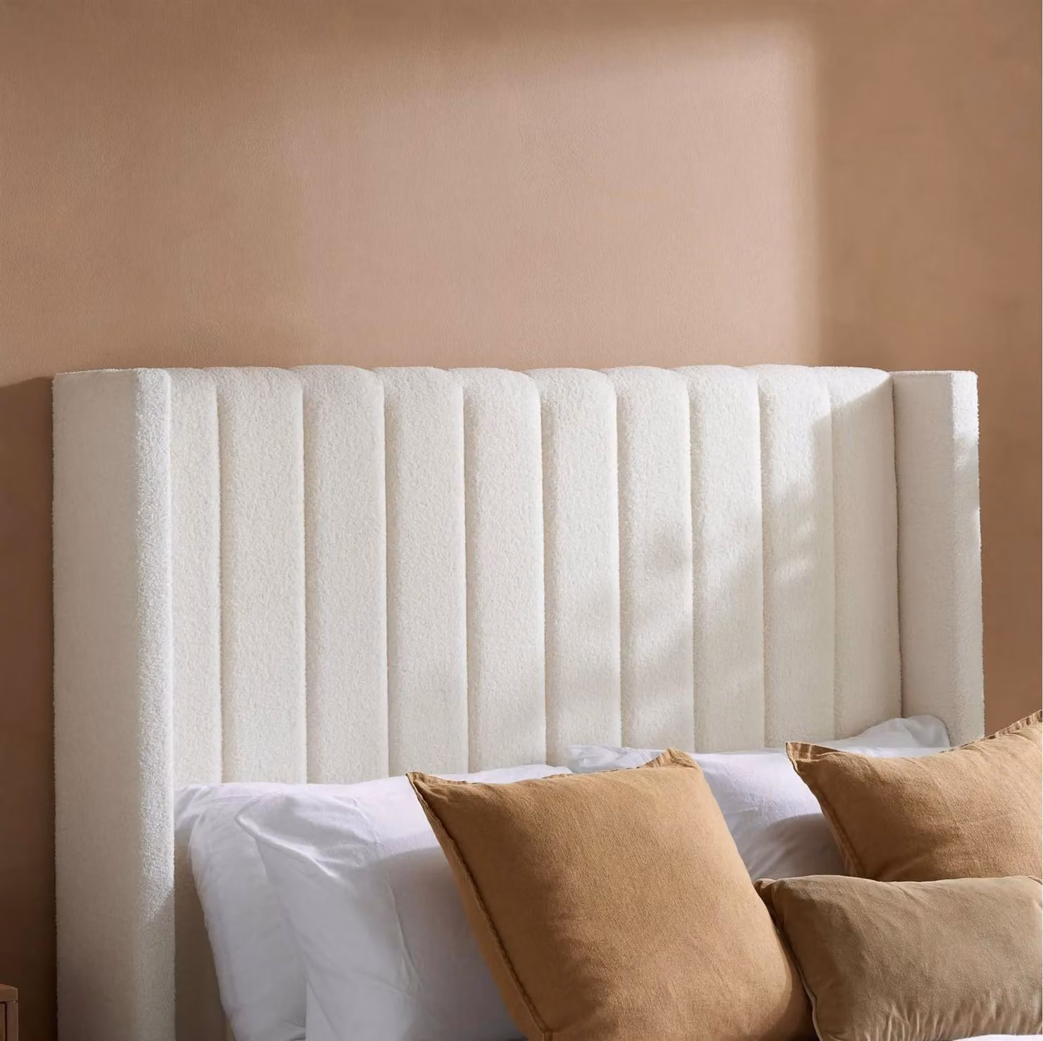 Birlea Maisey White Boucle Upholstered Ottoman King Bed with Lift Up Base – 2