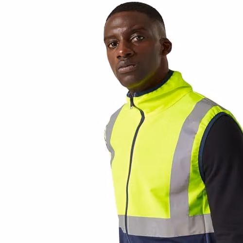 Regatta Men's Hi-Vis Full Zip Vest in Yellow, Size S (EN ISO 20471) – 2