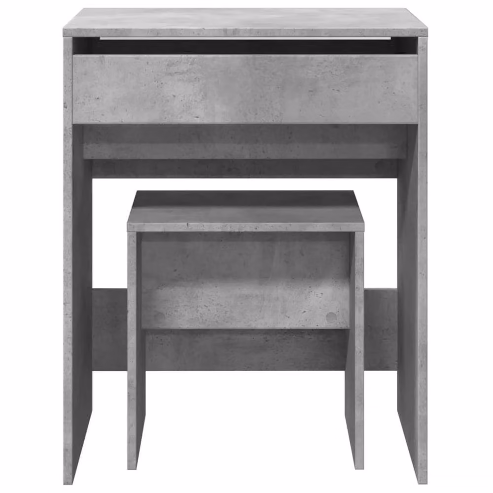 Berkfield Home Dressing Table and Stool in Grey, W/D/H: 60 x 40 x 113.5 cm – 3