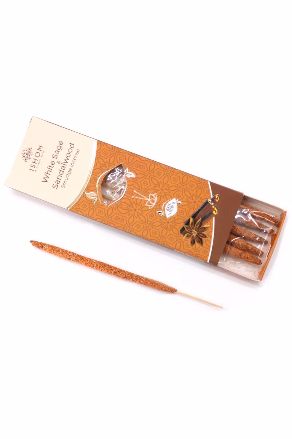 KDMD Ishom Smudge Incense Sticks White Sage and Sandalwood in Brown – 2