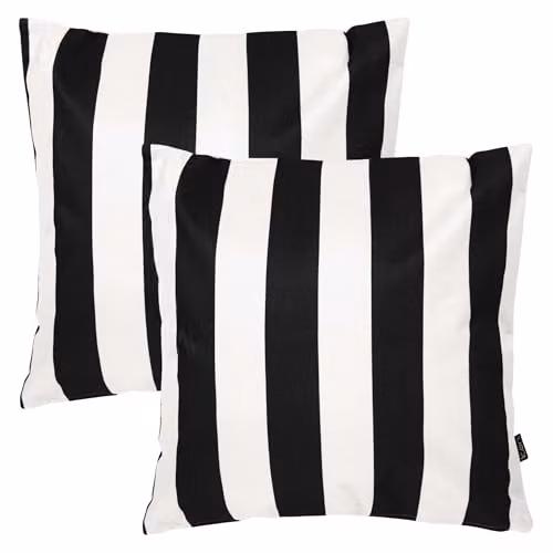 icon Boho Collection Indoor and Outdoor Cushions, Set of 2, Black and Multicolour, W/D/H: 43 x 43 x 43 cm – 3