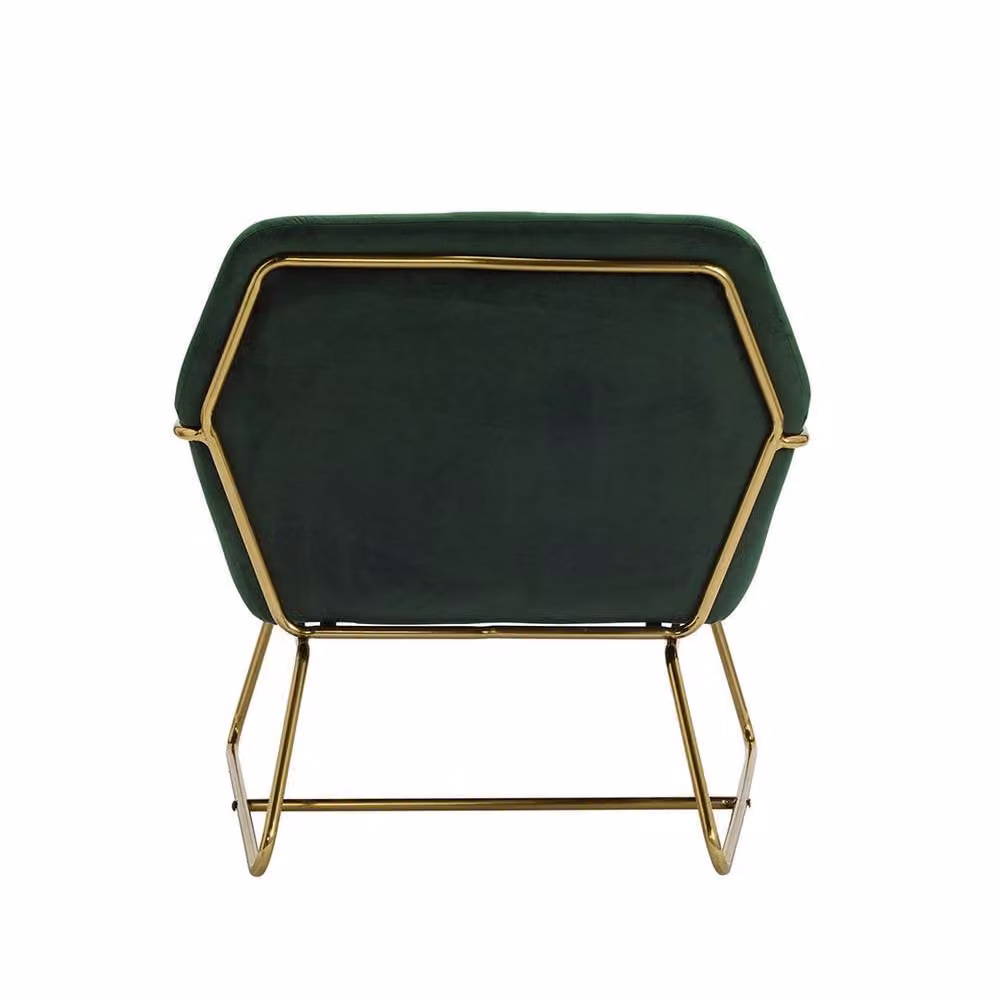 LPD Charles Racing Green Velvet Fabric Armchair W75.5 x D66 x H76.5 cm – 3