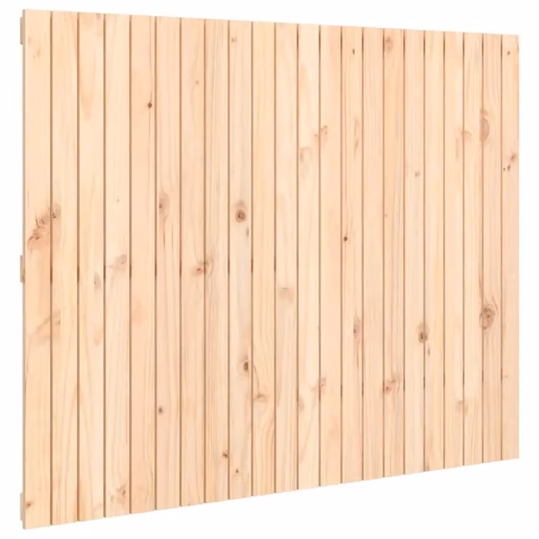 Berkfield Home Rustic Solid Wood Pine Wall Headboard in Brown, W: 140 cm, D: 3 cm, H: 110 cm