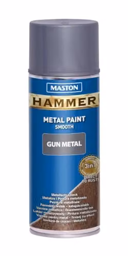 Maston Hammer Smooth Spray Paint in Gun Metal Grey, 400ml