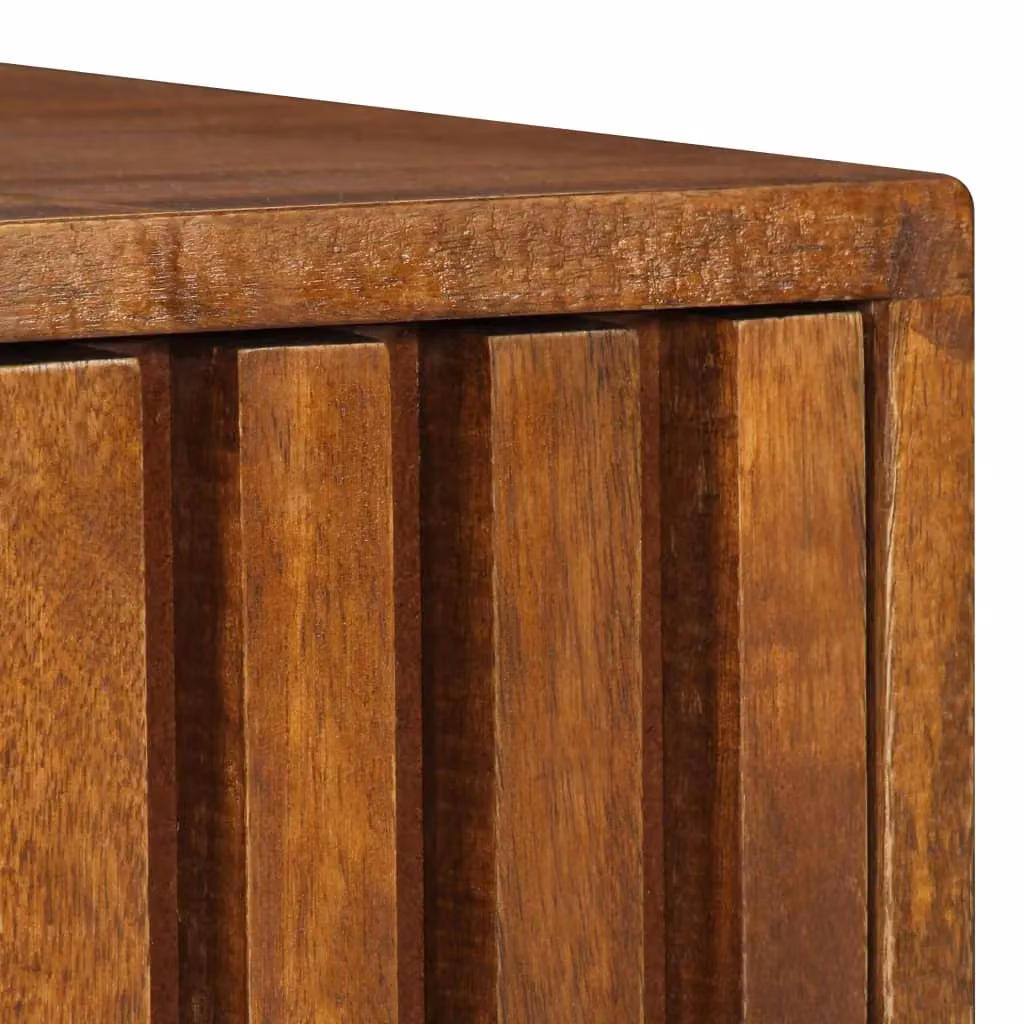 Berkfield Home Bedside Cabinet in Brown Solid Mango Wood W/D/H: 40 x 30 x 50 cm – 4