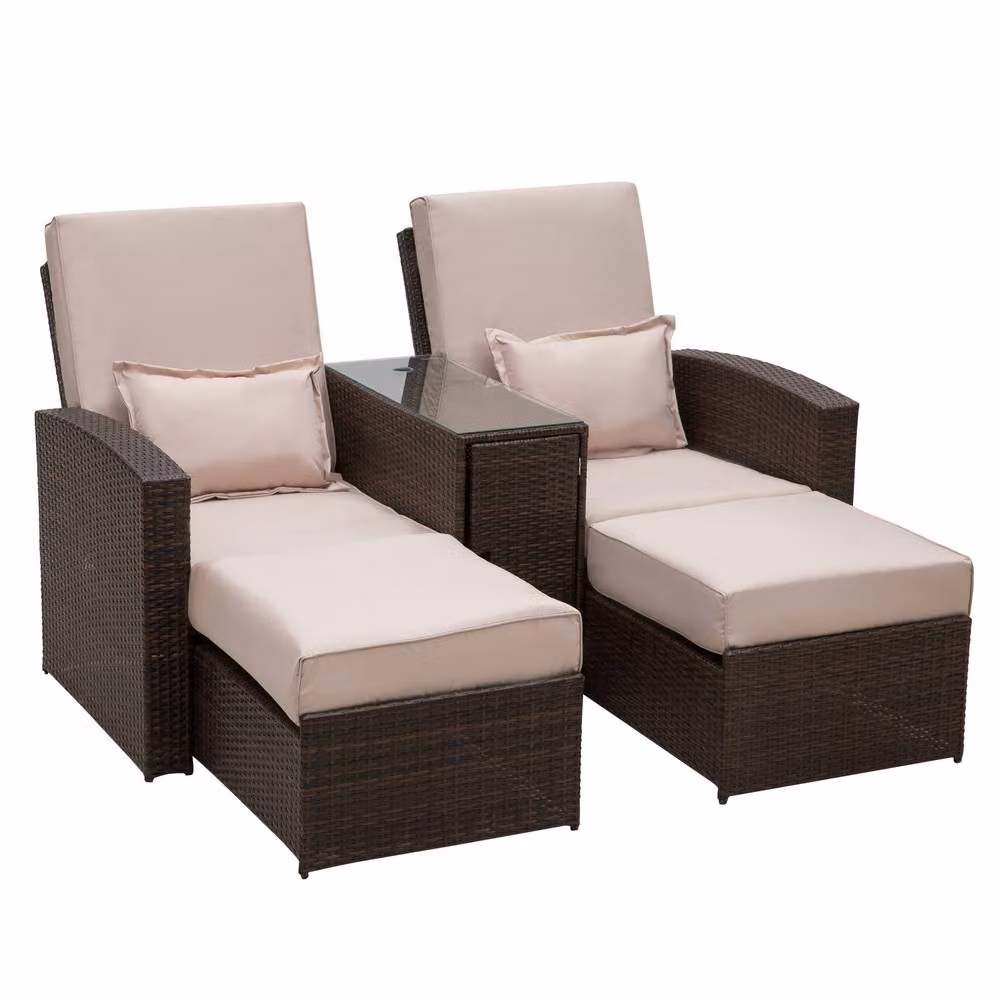 STILVORA 2-Seater Sofa with Reclining Backrest in Brown – 4