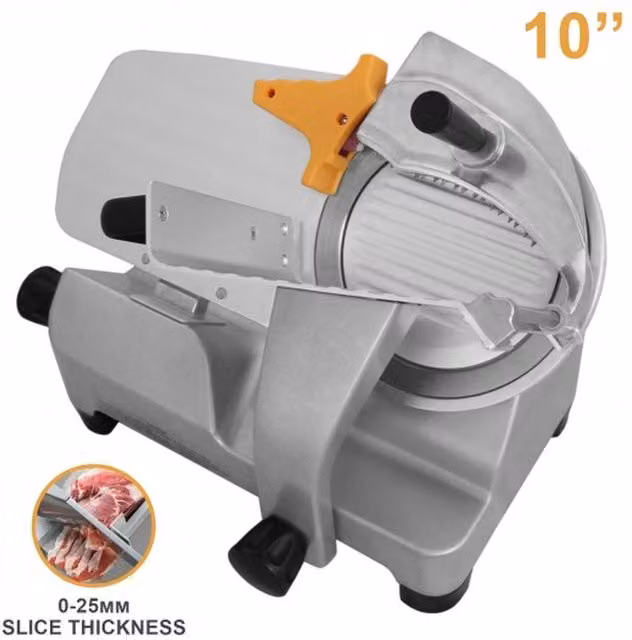 KuKoo 10-inch Meat Slicer in Silver