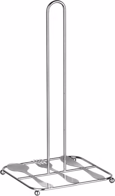 Orsina Freestanding Metal Wire Kitchen Roll Holder in Silver