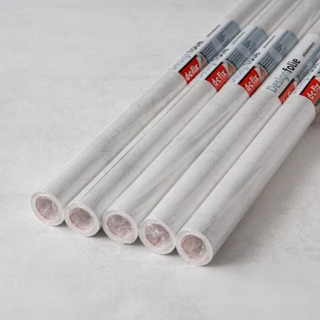 dc fix Concrete White Self Adhesive Vinyl Wrap for Worktops and Furniture, Pack of 5, W: 67.5 cm, L: 2 m