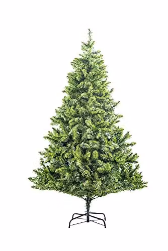 Shatchi 7ft Imperial Pine Artificial Christmas Tree with Multicolour LEDs in Green – 3