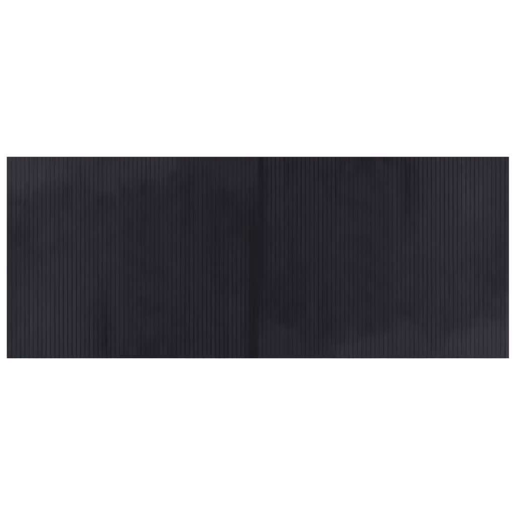 Berkfield Home Rectangular Bamboo Rug in Black, W: 80 cm, L: 200 cm – 2