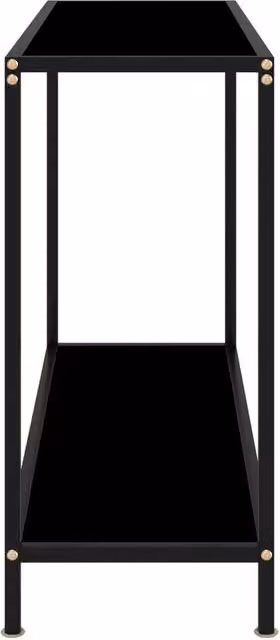 Berkfield Home Stylish Black Console Table with Tempered Glass, W/D/H: 100 x 35 x 75 cm – 1